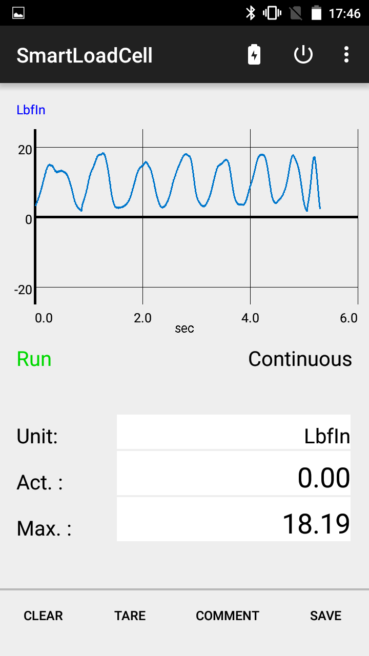 SmartLoadCell application - continuous